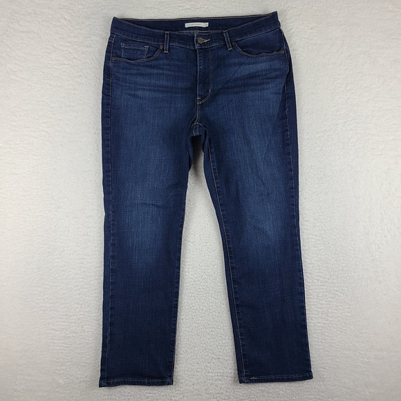 Levi's Denim - Levi's Jeans Womens 14 32x28 Blue Classic Straight Leg Dark Wash Denim